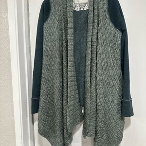 Anthropologie Dark Gray Open Front Cardigan